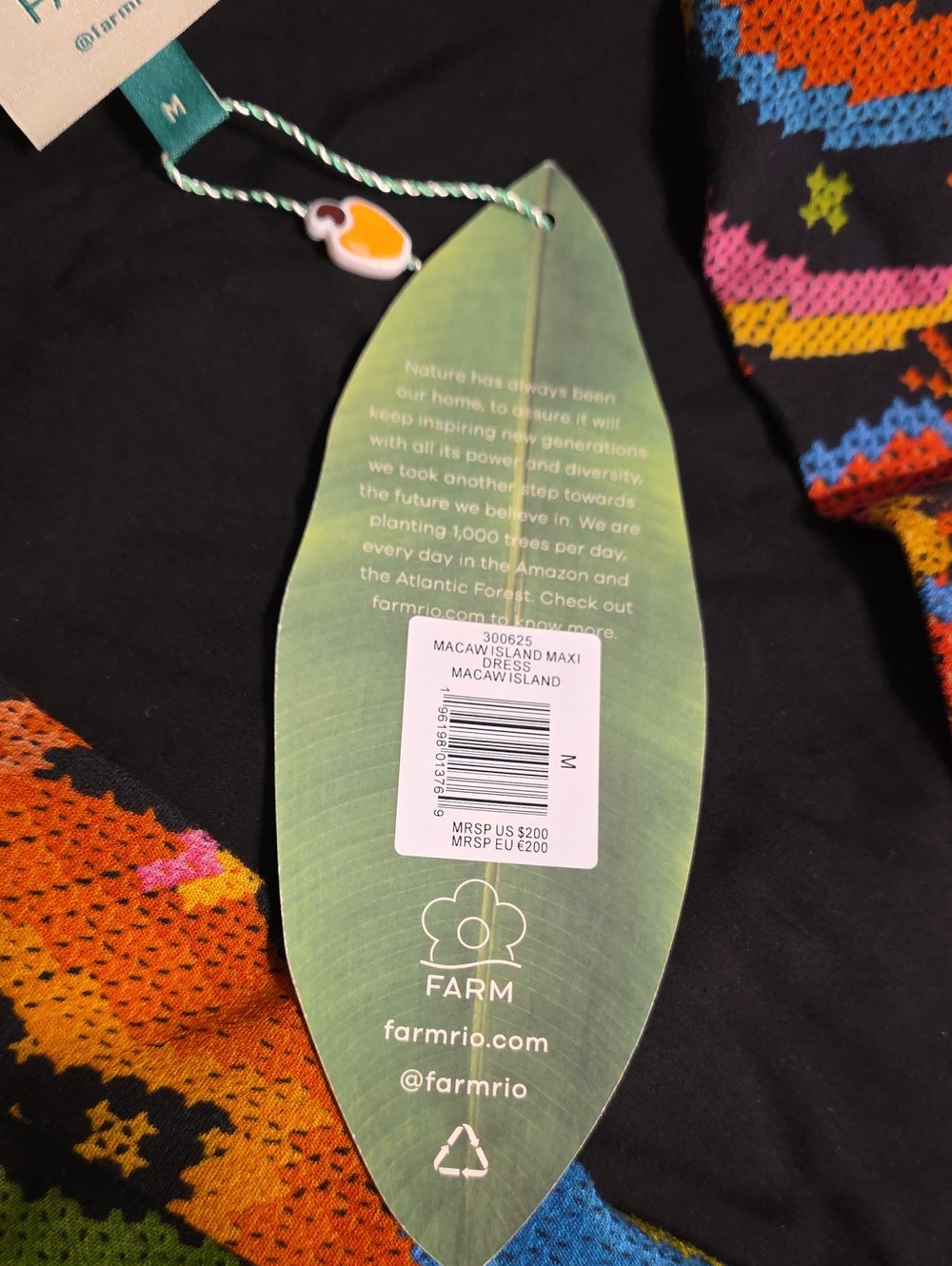 NWT FARM RIO | $200 Macaw Island Midi Dress - Picture 8 of 8